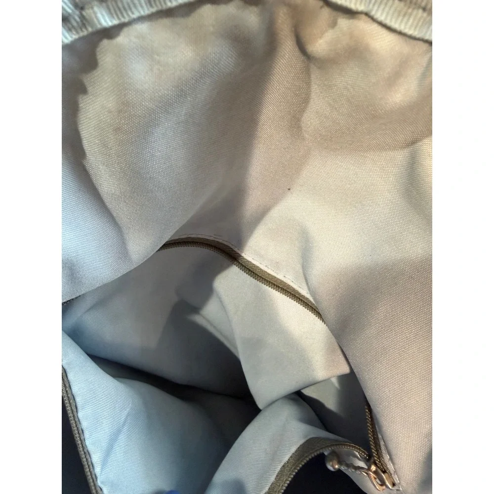 Baggallini Black Nylon‎ Backpack Circular Handle Travel Bag Silver Hardware